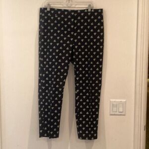 Black and white print pants 96% cotton 4% spandex